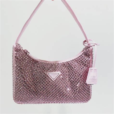 prada pink crystal bag|prada swarovski bag.